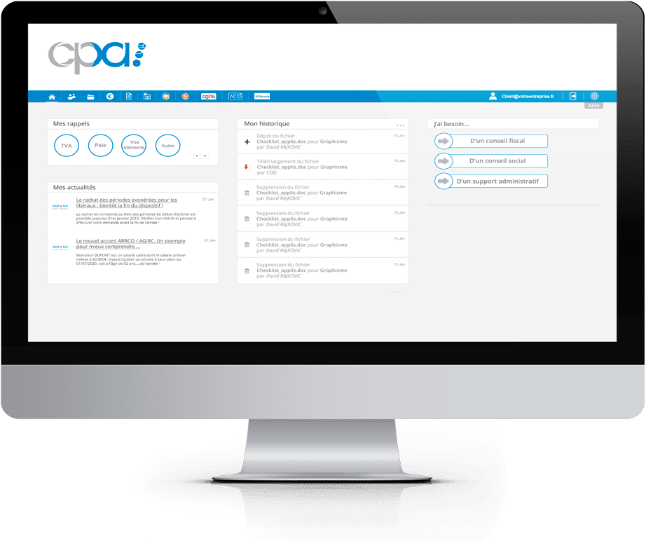 extranet-client L'extranet client du cabinet CPA